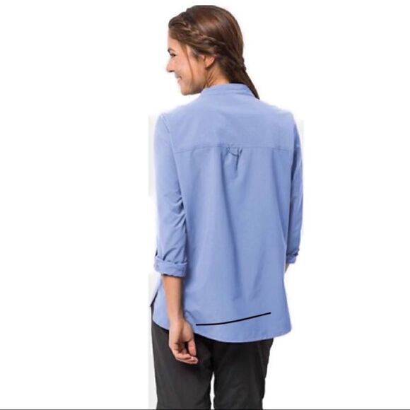 New! Jack Wolfskin Blue Victoria Button Down XXL - Picture 2 of 7